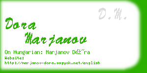 dora marjanov business card